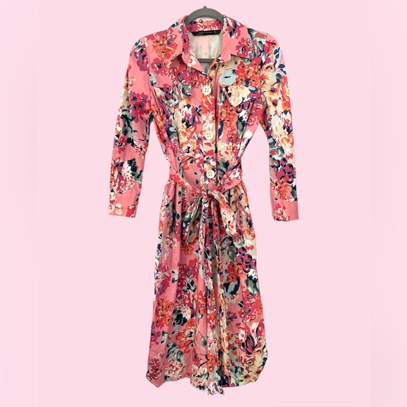 Zara Floral Print Shirt Dress - Picture 4 of 11